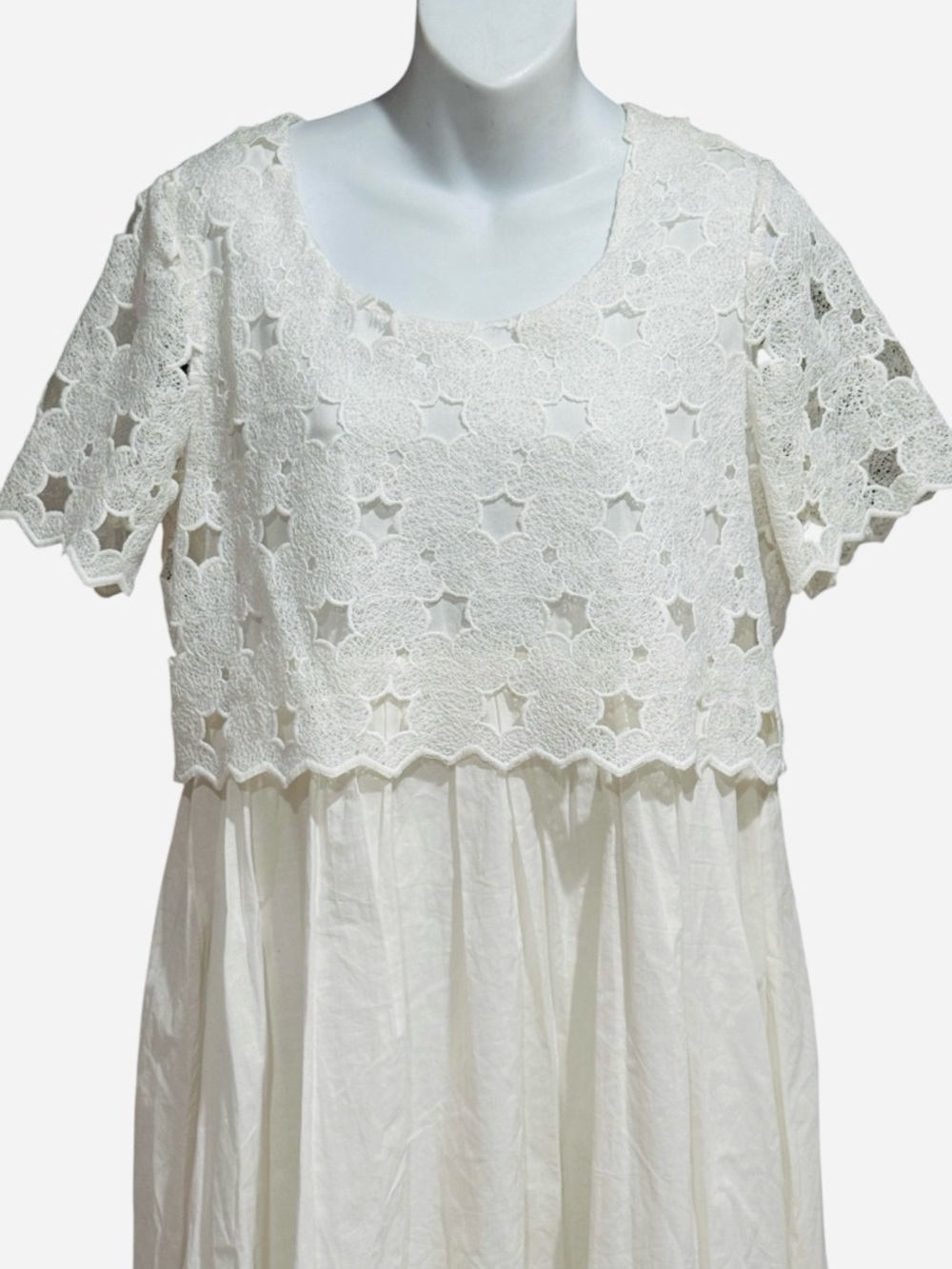 Anthropologie Sunday in Brooklyn White Lace Bodice Short Dress - Picture 5 of 11